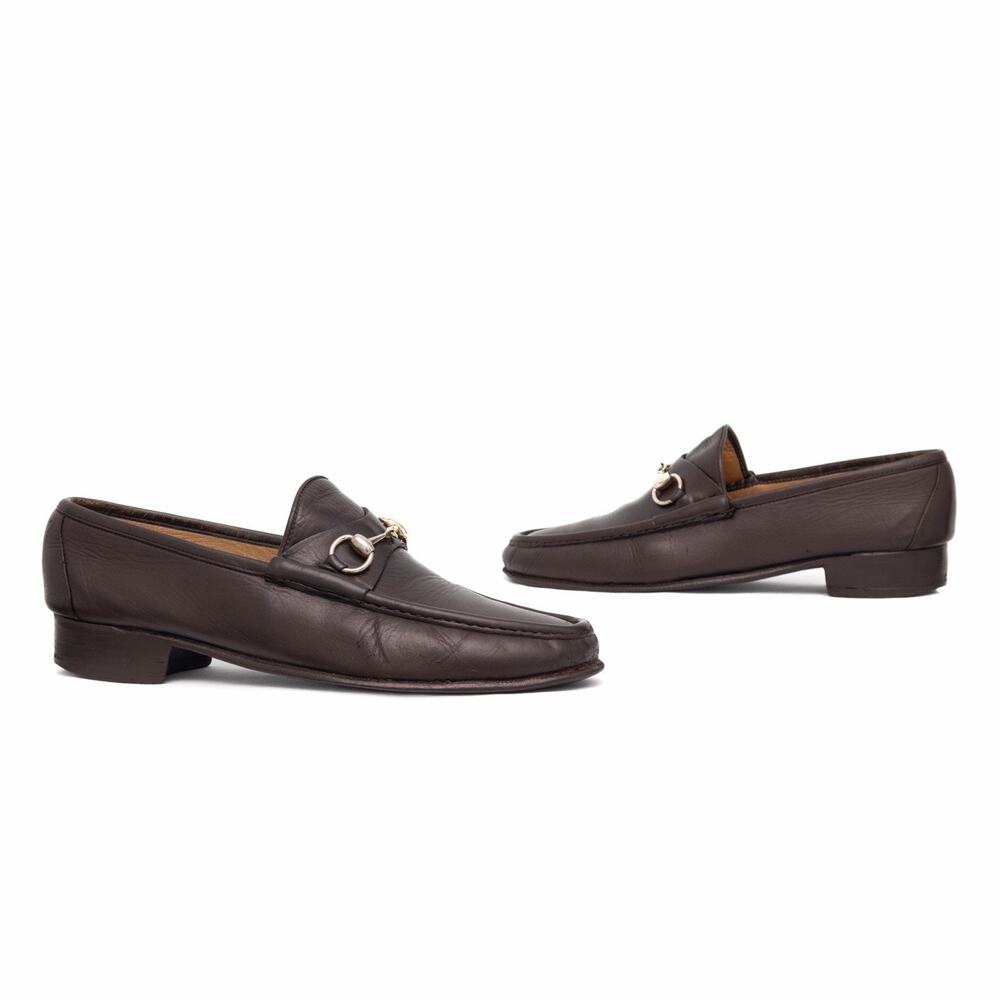 Gucci Men’s Vintage Horsebit Iconic Loafers Brown Leather US: 11 EUR 44